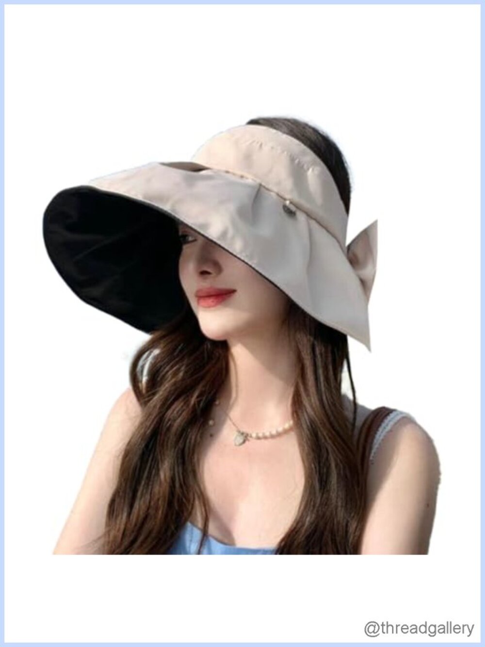 UPF 50+ Wide Brim Cotton Sun Visor Bucket Hat